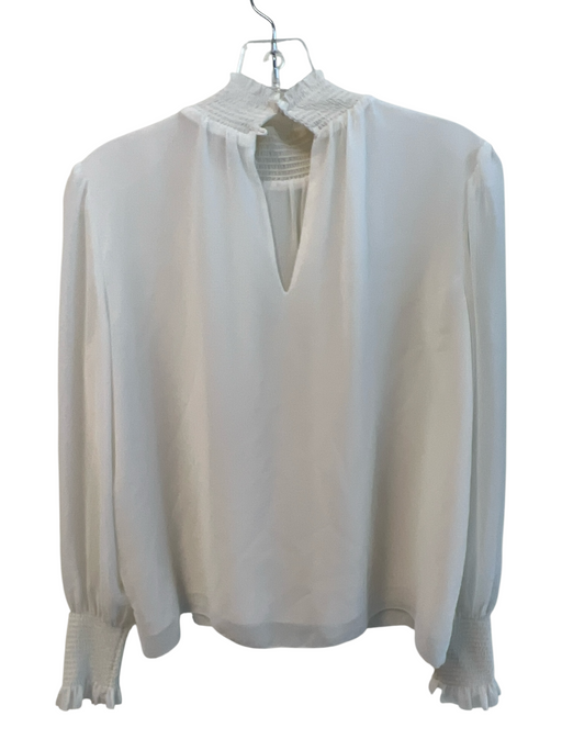Wilfred Size XS White Polyester Long Sleeve hi collar Keyhole Back Lined Top White / XS