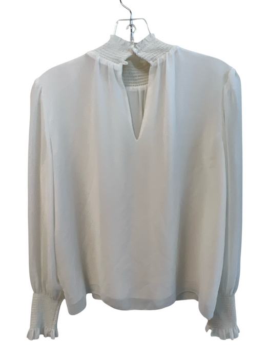 Wilfred Size XS White Polyester Long Sleeve hi collar Keyhole Back Lined Top White / XS