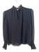 Wilfred Size XS Black Polyester Long Sleeve hi collar Keyhole Back Lined Top Black / XS