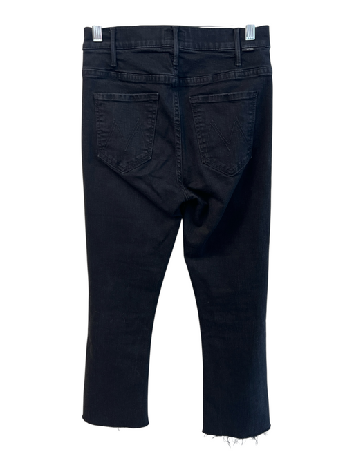 Mother Size 27 Black Cotton Blend 5 Pocket High Rise Zip Fly Flare Jeans Black / 27