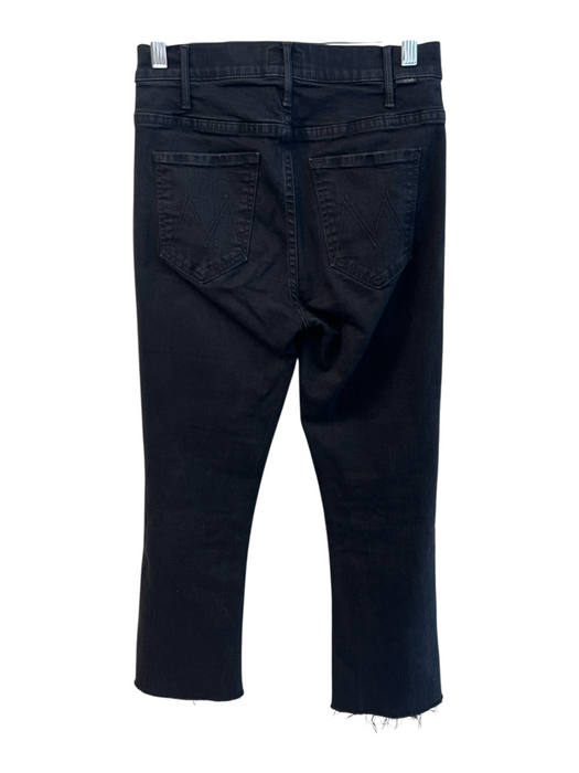 Mother Size 27 Black Cotton Blend 5 Pocket High Rise Zip Fly Flare Jeans Black / 27