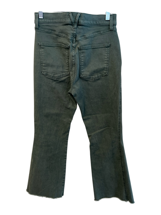 Veronica Beard Size 28 Green Cotton Blend Zip Fly 5 Pocket High Waist Jeans Green / 28