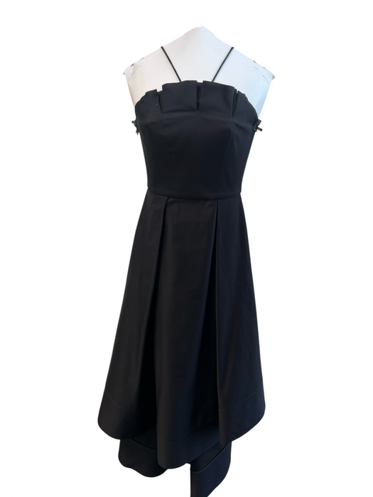 C/Meo Collective Size XS Black Cotton & Elastane Back Zip Pockets V strap Gown Black / XS