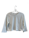 Reformation Size Small White Cotton Long Sleeve Crew Neck Cropped Top White / Small