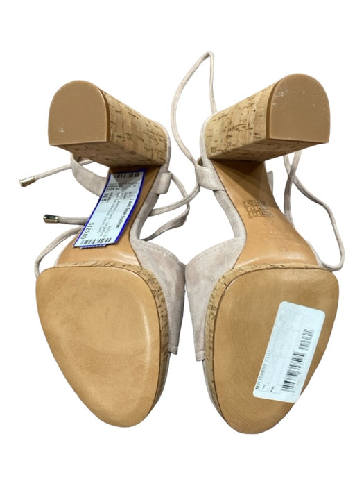 Valentino Shoe Size 36.5 Mushroom Suede Cork platform Open Toe Ankle Strap Shoes Mushroom / 36.5