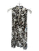 Equipment Size S Gray & Brown Silk Sleeveless Animal Print Button Down Dress Gray & Brown / S