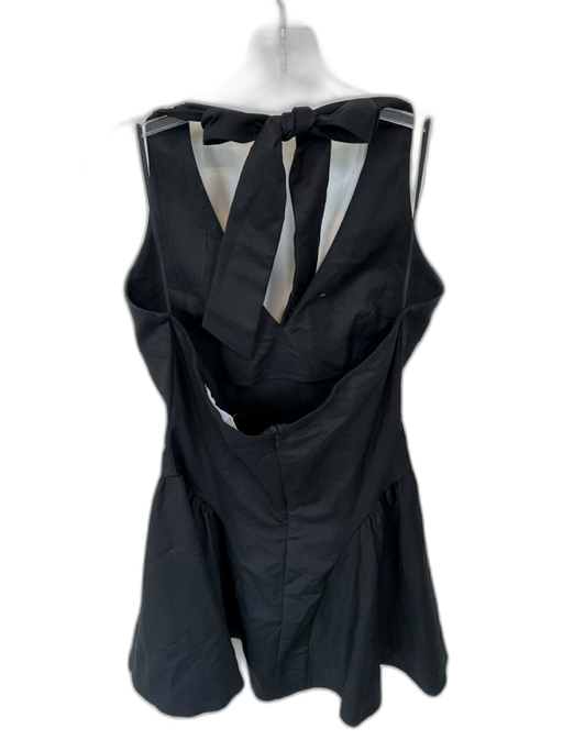 ASTR Size L Black Cotton Halter Neck Back Zip Dress Black / L