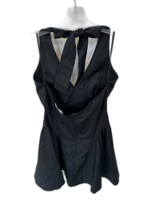 ASTR Size L Black Cotton Halter Neck Back Zip Dress Black / L