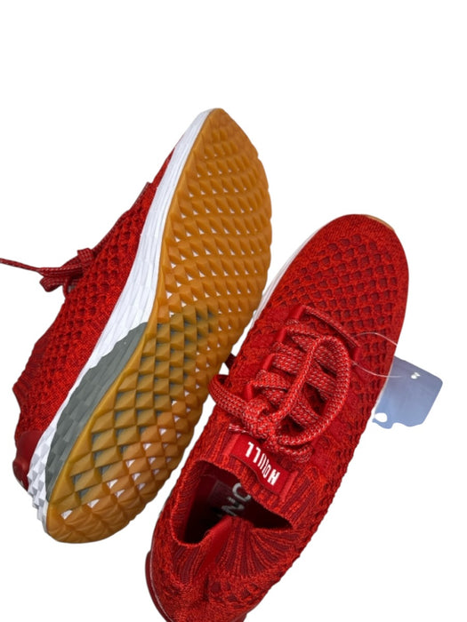 Nobull Shoe Size 9 Red Canvas Perforated Lace Up Athletic Sneakers Red / 9