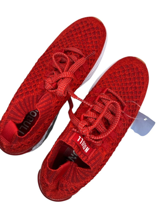 Nobull Shoe Size 9 Red Canvas Perforated Lace Up Athletic Sneakers Red / 9
