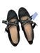 Madden Girl Shoe Size 9 Black & Silver Vegan Leather Buckles Bow Flats Black & Silver / 9
