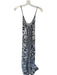 Farm Rio Size L White & Black Cotton Rope Strap Leaves Wide Leg Jumper White & Black / L