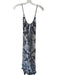 Farm Rio Size L White & Black Cotton Rope Strap Leaves Wide Leg Jumper White & Black / L