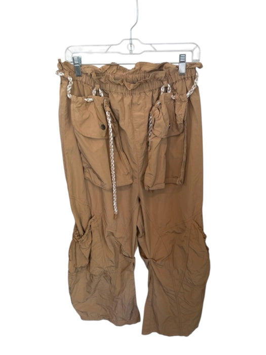FP Movement Size L Tan Polyester Blend Drawstring Outer Pocket Athletic Pants Tan / L