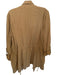 Free People Size XL Tan Linen Blend Drawstring Waist Button Close Long Jacket Tan / XL