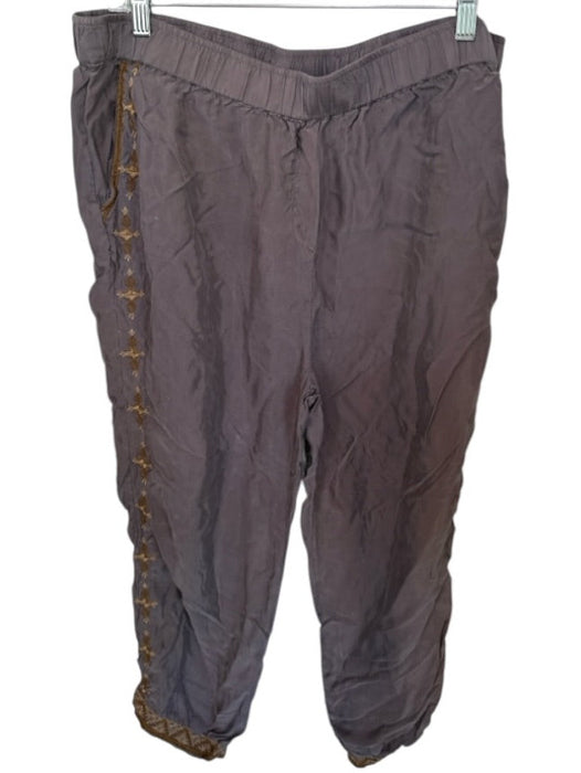 Johnny Was Workshop Size XL Gray & Tan Lycocell Elastic Waist Pants Gray & Tan / XL