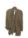 Free People Size XL Olive Green Linen Blend Drawstring Waist Button Close Jacket Olive Green / XL