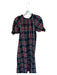 Hill House Size L Red & Navy Cotton Short Balloon Sleeve Plaid Maxi Dress Red & Navy / L
