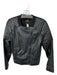 Trina Turk Size 6 Black Lamb leather Long Sleeve Full ZIp Moto Jacket Black / 6