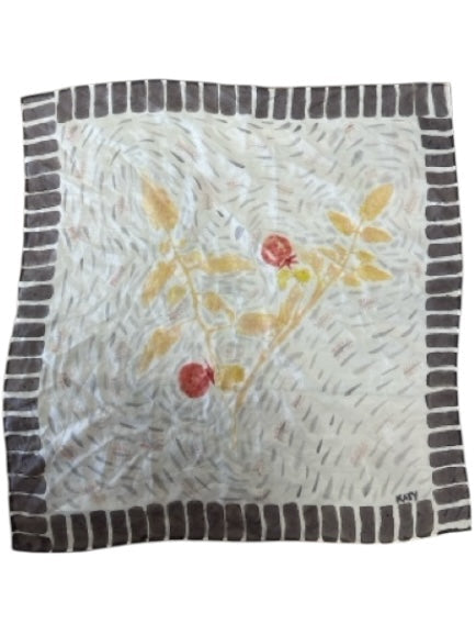 Katy Macdonald White, Gray, Multi Silk Abstract Print scarf White, Gray, Multi / One Size