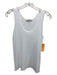 Tibi Size M White Viscose Ribbed Sleeveless Top White / M