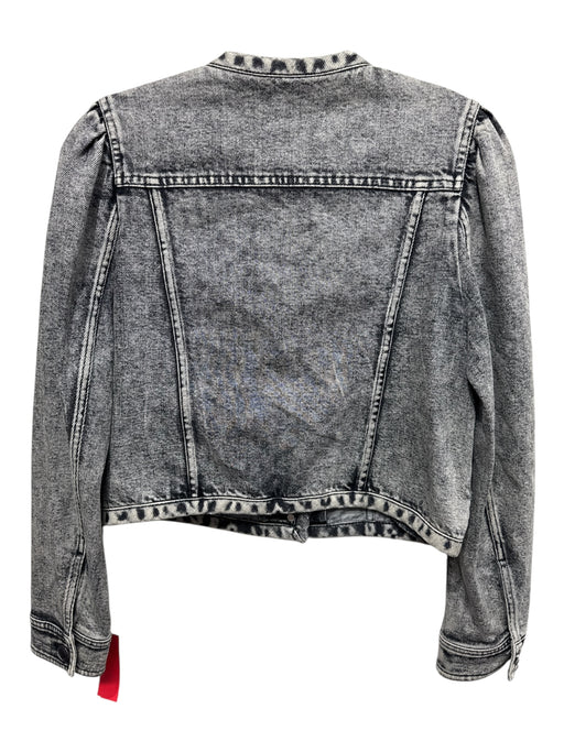 Tanya Taylor Size S Acid Wash Black Cotton Button Front chest pockets Jacket Acid Wash Black / S