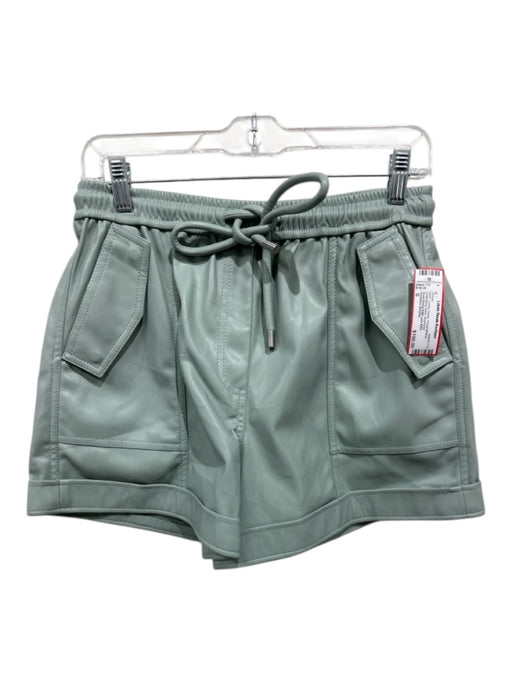 Jonathan Simkhai Size S Lichen Green Polyurethane Drawstring Waist Shorts Lichen Green / S