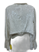 NBD Size S White & Clear Polyester Sequined Long Sleeve Button Up Crop Top White & Clear / S