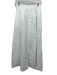 Dissh Size 4 White Linen Elastic Back Back Zip Gathered Waist Midi Skirt White / 4