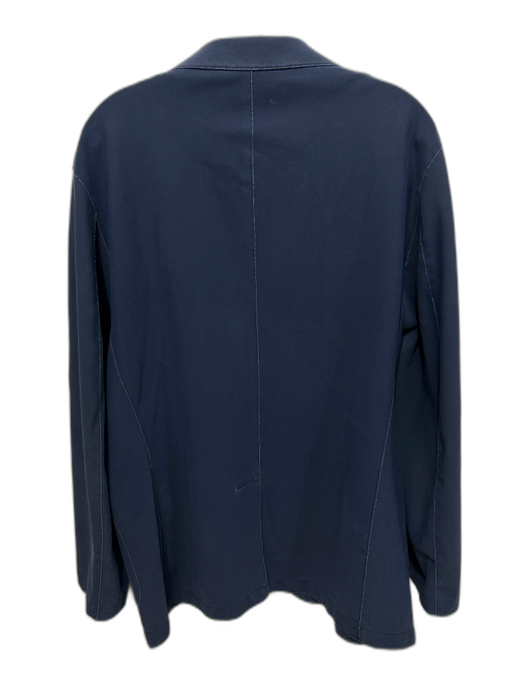 Herno Blue Cotton Blend Solid 2 Button Men's Blazer Blue / Est 40