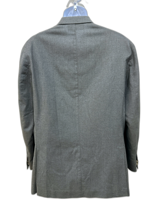 Loro Piana AS IS - Stained Green & Tan Wool Blend Solid 3 button Men's Blazer Green & Tan / 52