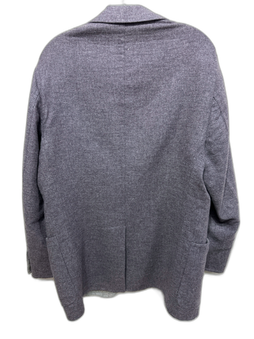 Belvest Purple Wool Blend Solid Patch Pocket 3 button Men's Blazer Purple / Est 42