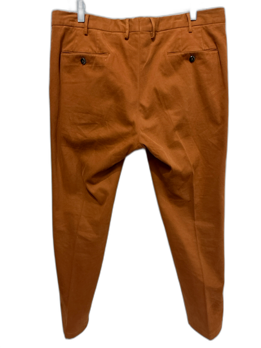 PT01 Size Est 36 Orange Cotton Solid Khaki Dress Men's Pants Orange / Est 36