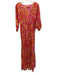 Trina Turk Size M Pink & Yellow Cotton Abstract Floral 3/4 Balloon Sleeve Dress Pink & Yellow / M