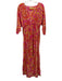 Trina Turk Size M Pink & Yellow Cotton Abstract Floral 3/4 Balloon Sleeve Dress Pink & Yellow / M