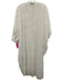 Abbey Glass Size M White Polyester 1/2 Sleeve V Neck Stringy Fringe Kaftan Dress White / M