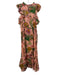 Banjanan Size M Pink, Green & Multi Print Cotton Flora & Fauna Tiered Dress Pink, Green & Multi Print / M