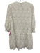 J. Marie Size XS White Polyester Floral Lace Overlay 3/4 Balloon Sleeve Dress White / XS