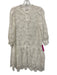 J. Marie Size XS White Polyester Floral Lace Overlay 3/4 Balloon Sleeve Dress White / XS