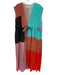 Mara Hoffman SWIM Size M Blue, Red & Multi Lyocell Striped Color Block Dress Blue, Red & Multi / M