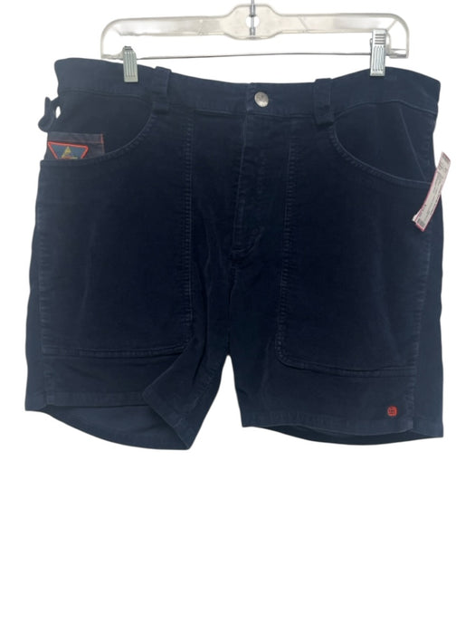 Amundsen Size L Navy Blue Cotton Solid Men's Shorts Navy Blue / L