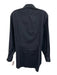 Corneliani Size 17 Navy Cotton Solid Button Up Men's Long Sleeve Shirt Navy / 17