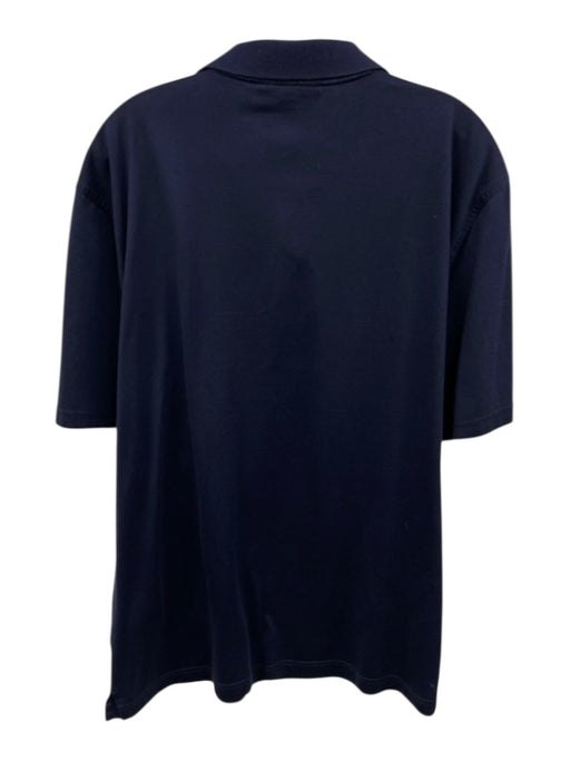 Masters Collection Size L Navy Cotton Solid Polo Men's Short Sleeve Navy / L