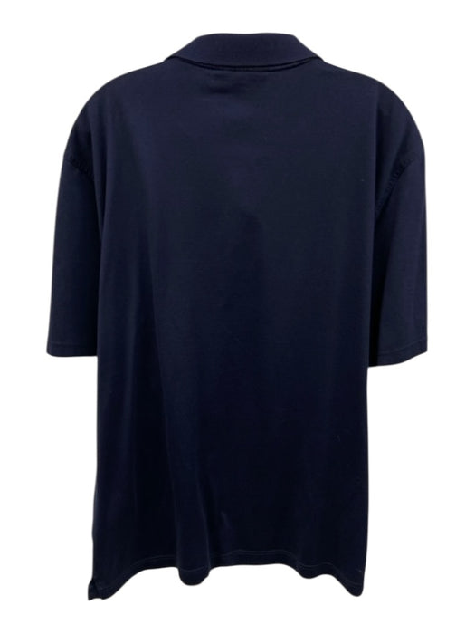 Masters Collection Size L Navy Cotton Solid Polo Men's Short Sleeve Navy / L