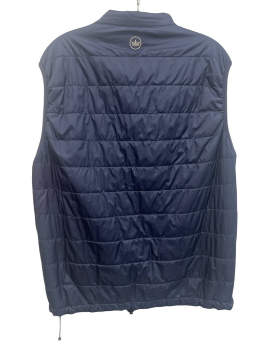 Peter Millar Size L Navy Synthetic Puffer Zip UP Vest Men's Jacket Navy / L