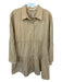 Mazik Size S Tan Cotton Long Sleeve Buttons Collar Dress Tan / S