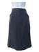 Chanel Size S / 40 Black Wool Blend Tweed Logo Zipper Zip Pocket Pencil Skirt Black / S / 40