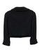 St. John Collection Size 4 Black Wool Knit Peter Pan Collar Button Up Jacket Black / 4