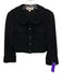 St. John Collection Size 4 Black Wool Knit Peter Pan Collar Button Up Jacket Black / 4