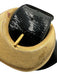 St John Black & Gold Patent Leather Brushed Metal Oversized Buckle Belts Black & Gold / P